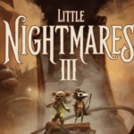 Little Nightmares 3 game scene showing eerie environment and characters solving puzzles.