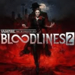 Vampire: The Masquerade – Bloodlines gameplay showing dark, atmospheric urban setting and character interaction