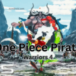 One Piece Pirate Warriors 4 PC game screenshot showing main characters fighting multiple enemies on a colorful battlefield
