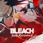 BLEACH Soul Resonance game screenshot showing anime characters in battle mode on mobile.