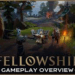 Fellowship PC game screenshot showing players exploring dungeons, battling enemies, and collecting loot in cooperative multiplayer mode.