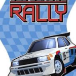 Old School Rally PC gameplay showing classic rally car racing on a dirt track with simple graphics and smooth controls.