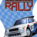 Old School Rally PC gameplay showing classic rally car racing on a dirt track with simple graphics and smooth controls.