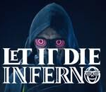 Let It Die Inferno PC gameplay showing intense hack and slash combat inside a dark survival tower environment.