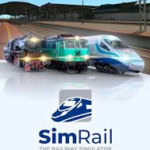 SimRail The Railway Simulator PC gameplay showing realistic train driving and 3D environment