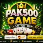 The Image of PAK500 Game is a popular online gaming and earning platform in Pakistan