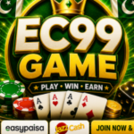 EC99 Game online gaming app interface showing game options and colorful dashboard.